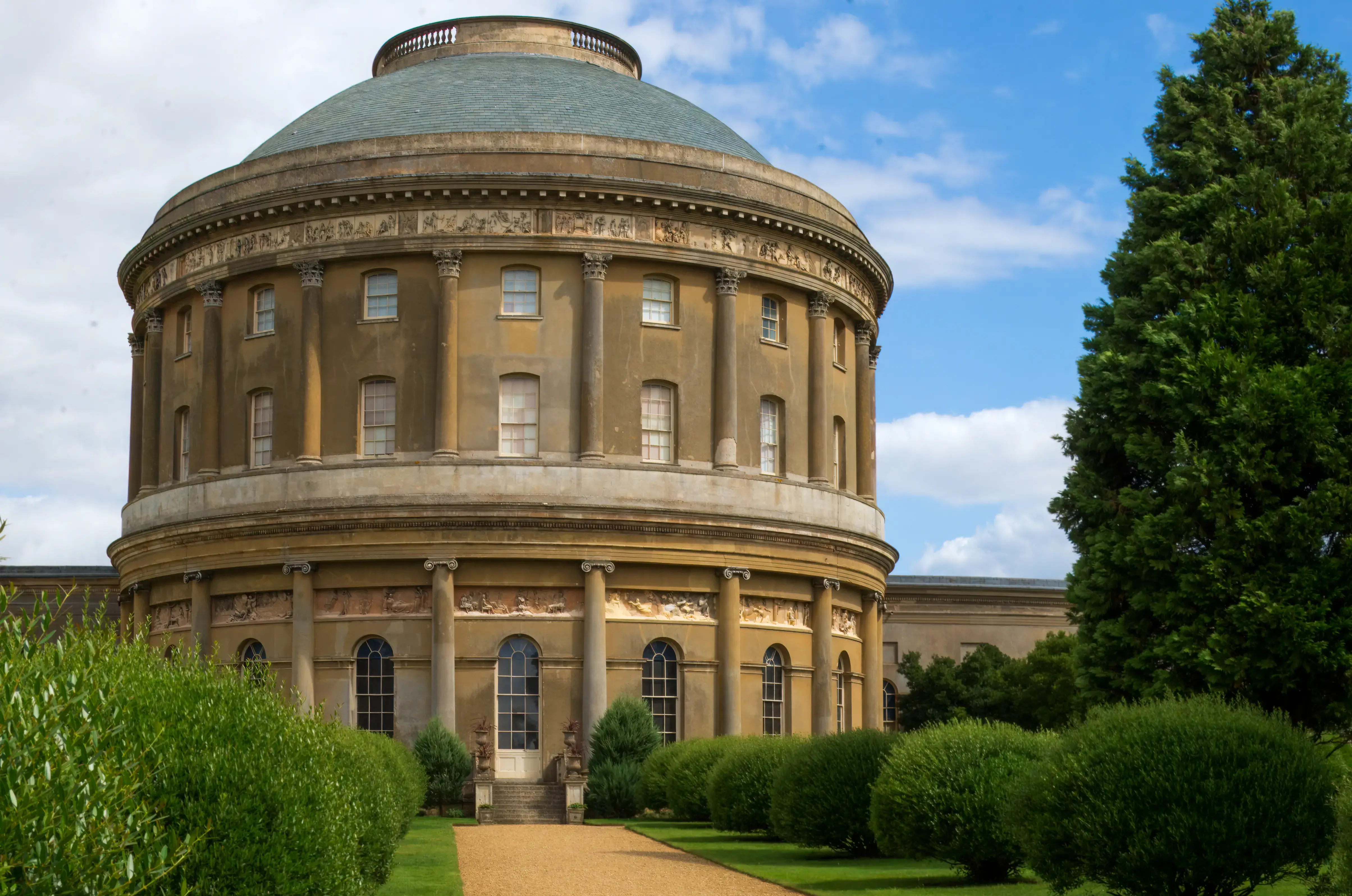 Ickworth House and gardens on a beautiful day